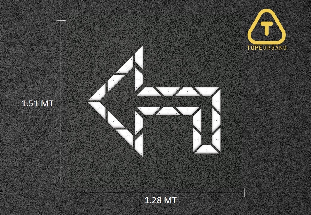 [KFLDC90IBLPLA] Kit Flecha Doble Curva 90 Izquierda - T280 (BLANCO)