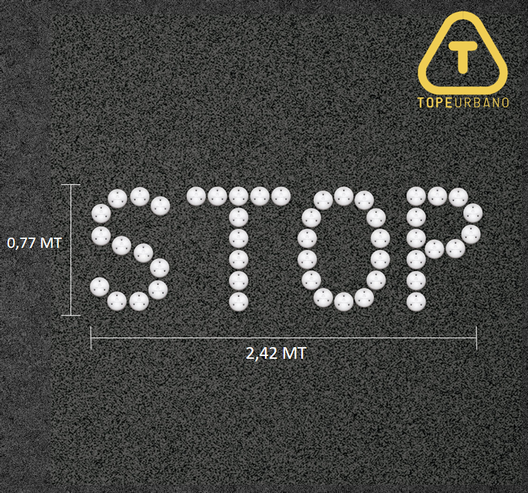 [KPALASTOBLPUN] Kit Palabra STOP - P120 (BLANCO)