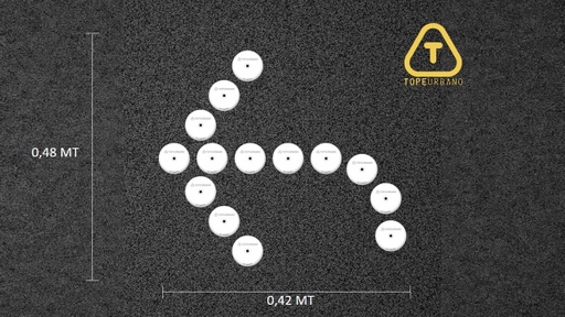 [KFLSC90IBLP60] Kit Flecha Simple Curva 90 Izquierda- P60